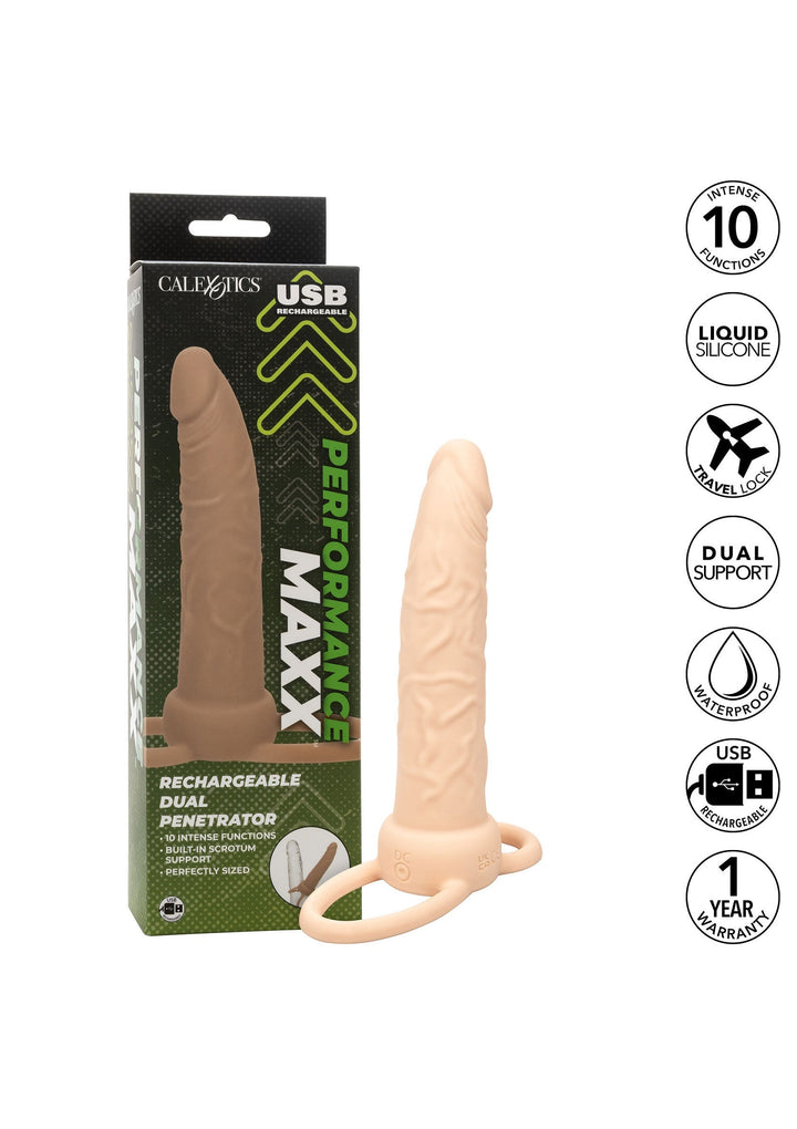 Rechargeable Dual Penetrator - Huidskleur - afbeelding 20