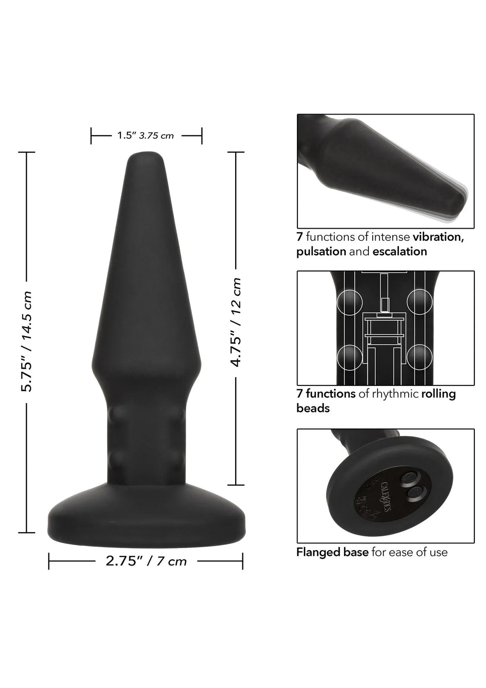 Bionic Beaded Rimming Probe | Buttplug - CalExotics | SIN&LACE