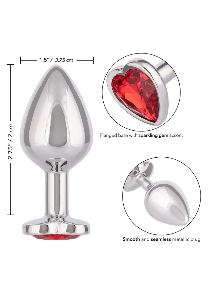 Juweel Large Ruby Heart Plug | Buttplug - CalExotics | SIN&LACE