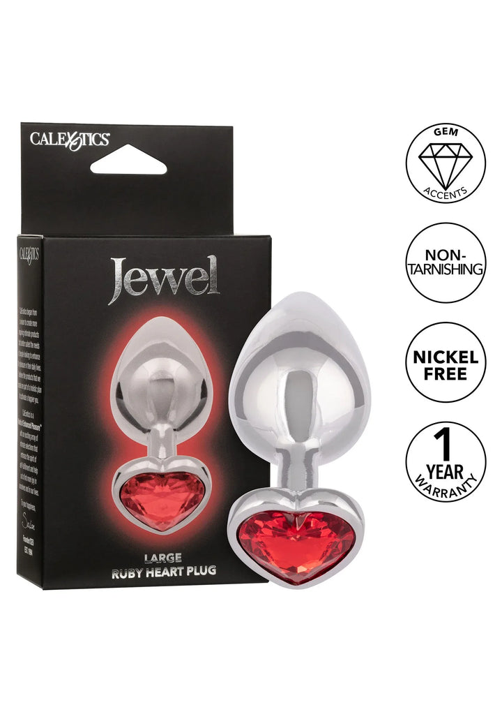 Juweel Large Ruby Heart Plug | Buttplug - CalExotics | SIN&LACE