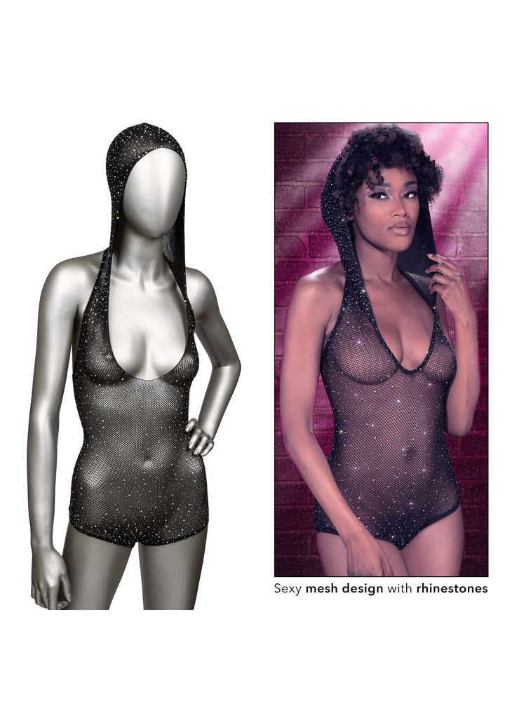 CalExotics Radiance Hooded Deep V Bodysuit