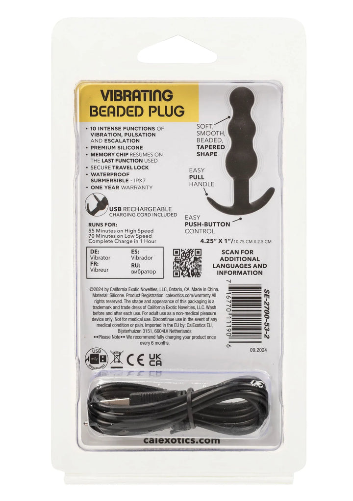 Vibrerende Beaded Plug | Buttplug - CalExotics | SIN&LACE