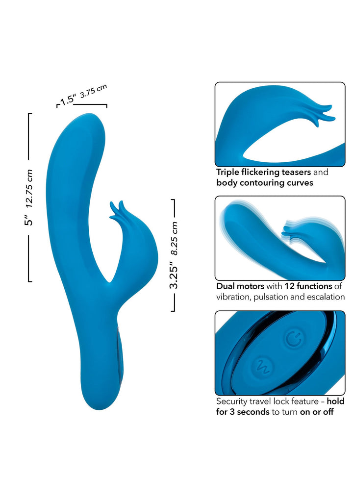 CalExotics Azure Collection Flutter G | Rabbit vibrator - CalExotics | SIN&LACE