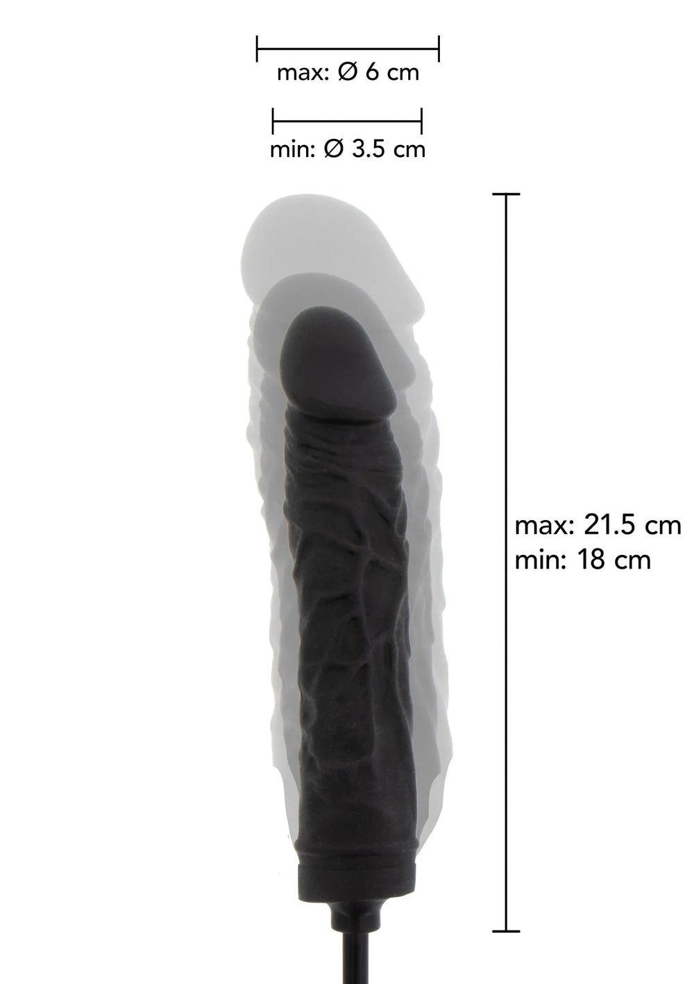 Hidden Desire opblaasbare Dong Advanced | Opblaasbare Buttplug - Hidden Desire | SIN&LACE