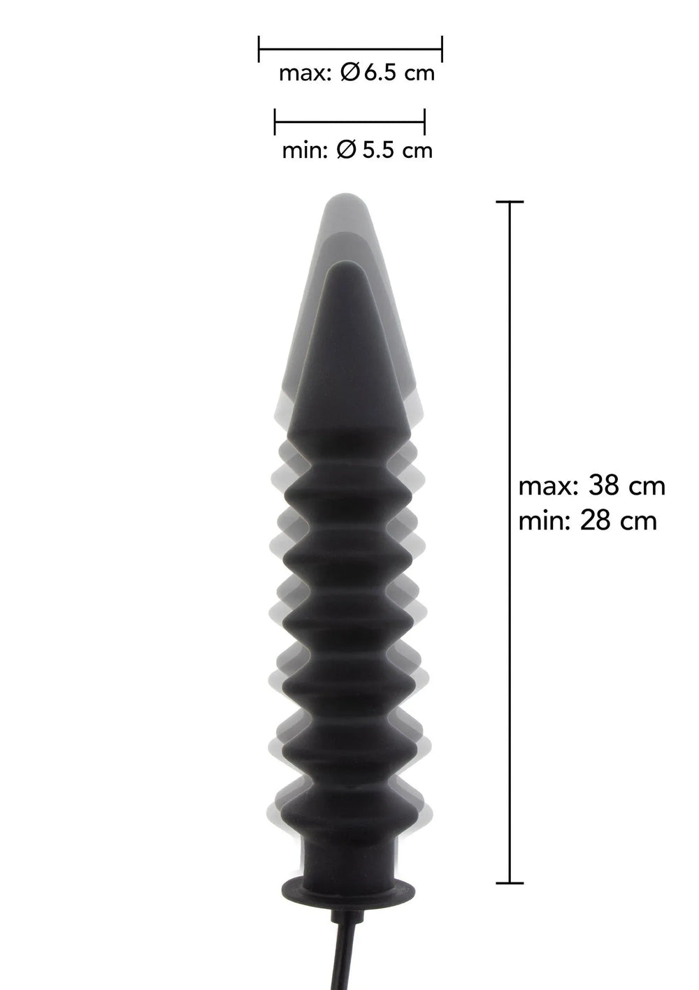 Hidden Desire opblaasbare Ribbed Plug Expert | Opblaasbare Buttplug - Hidden Desire | SIN&LACE