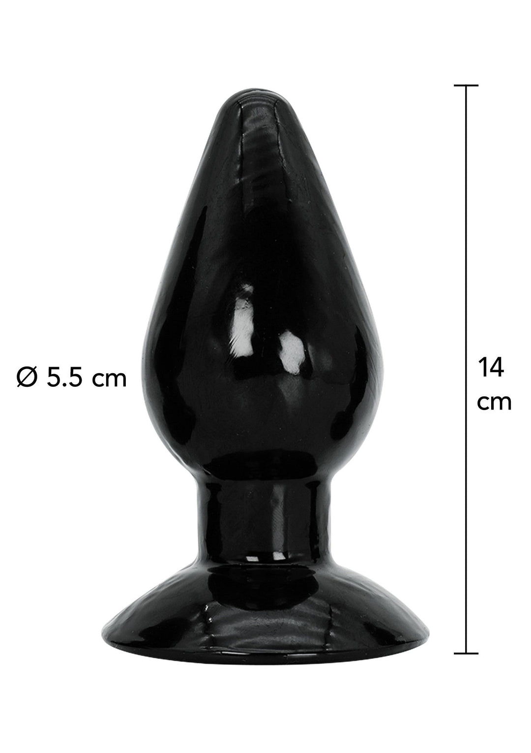 Hidden Desire Buttplug Large 14 cm - Zwart