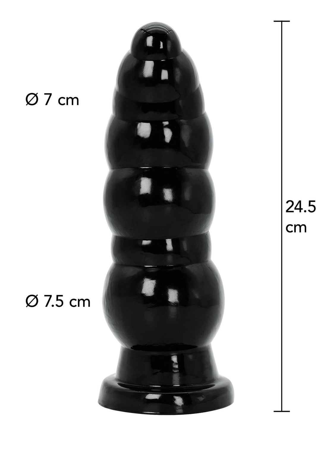 Hidden Desire Buttplug Balls 24.5 cm - Zwart