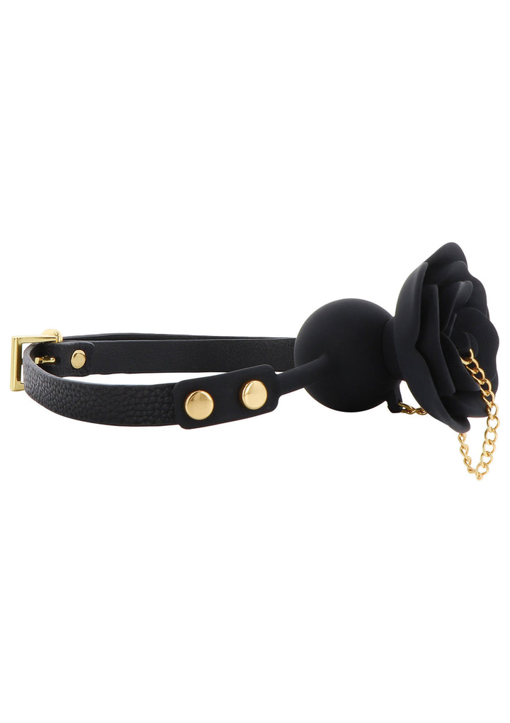 Rose Ball Gag with Plug