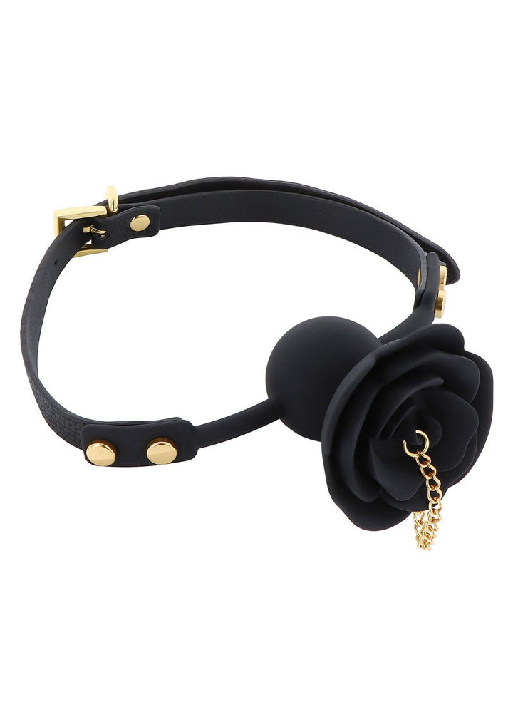 Rose Ball Gag with Plug
