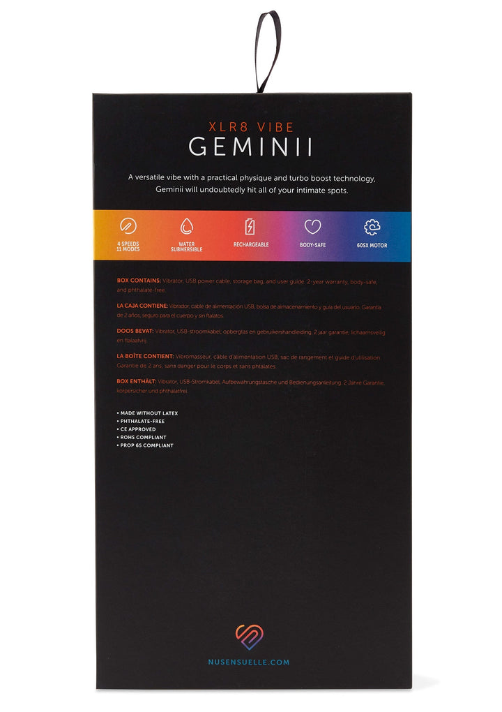 Nu Sensuelle Geminii XLR8 Vibrator | Clitoris vibrator - Nu Sensuelle | SIN&LACE