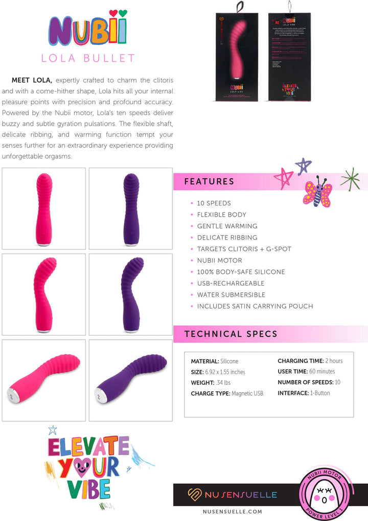 Nu Sensuelle Lola Flexible Warming Vibrator | Clitoris vibrator - Nu Sensuelle | SIN&LACE