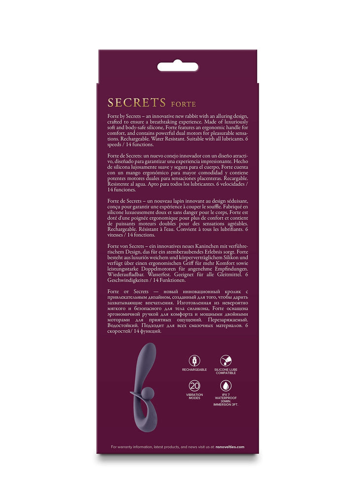NS Novelties Secrets Forte | Rabbit vibrator - NS Novelties | SIN&LACE