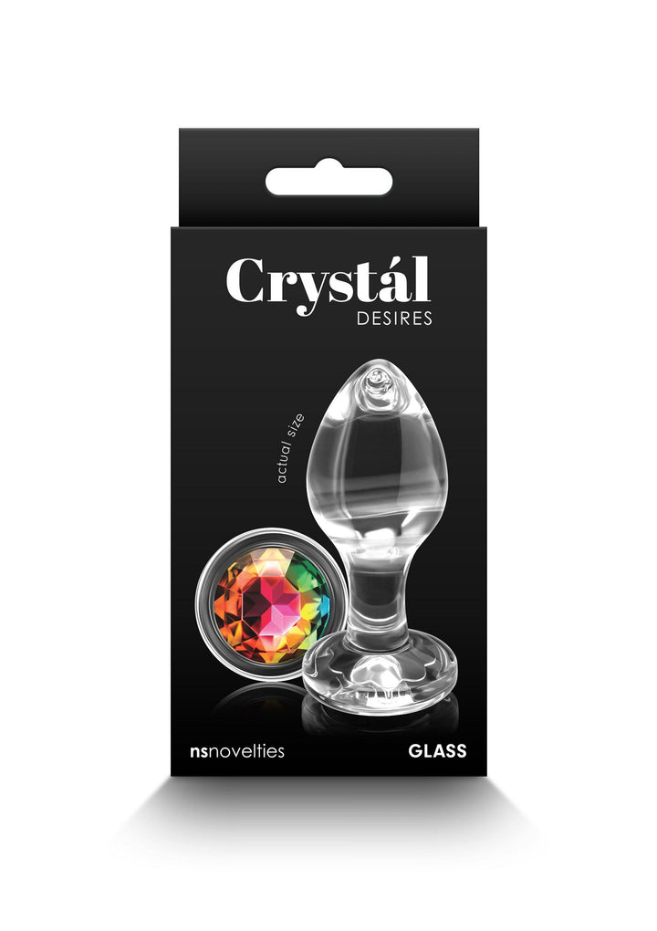 NS Novelties Crystal Desires Rainbow Gem Medium glazen buttplug