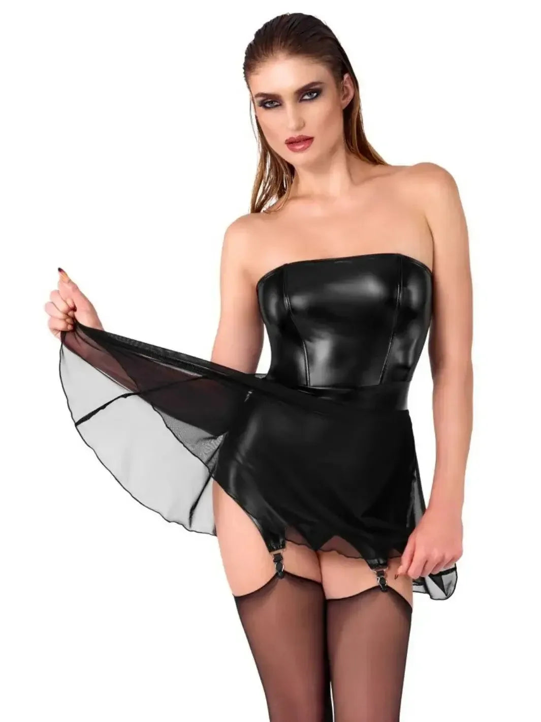 Noir Handmade Suspender Jurk en Jarretel | Jurk - Noir Handmade | SIN&LACE