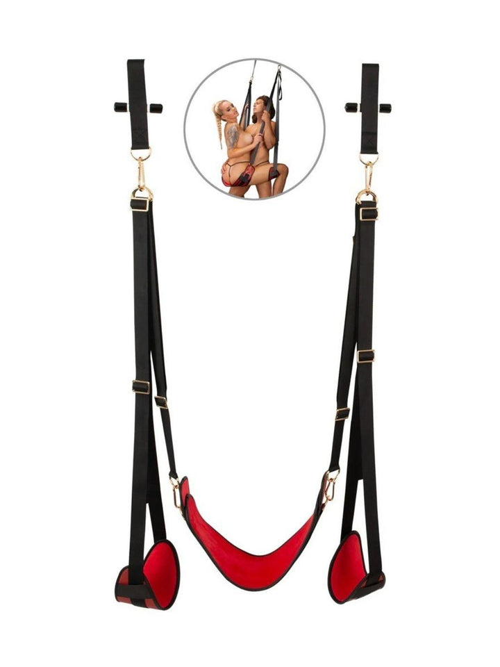 Bad Kitty deur schommel zwart/rood | seksschommel - Bad Kitty | SIN&LACE
