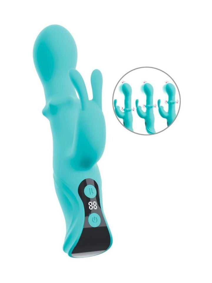 beau coeur ORIVEN schuifring rabbit vibrator turquoise | Rabbit vibrator - beau coeur | SIN&LACE