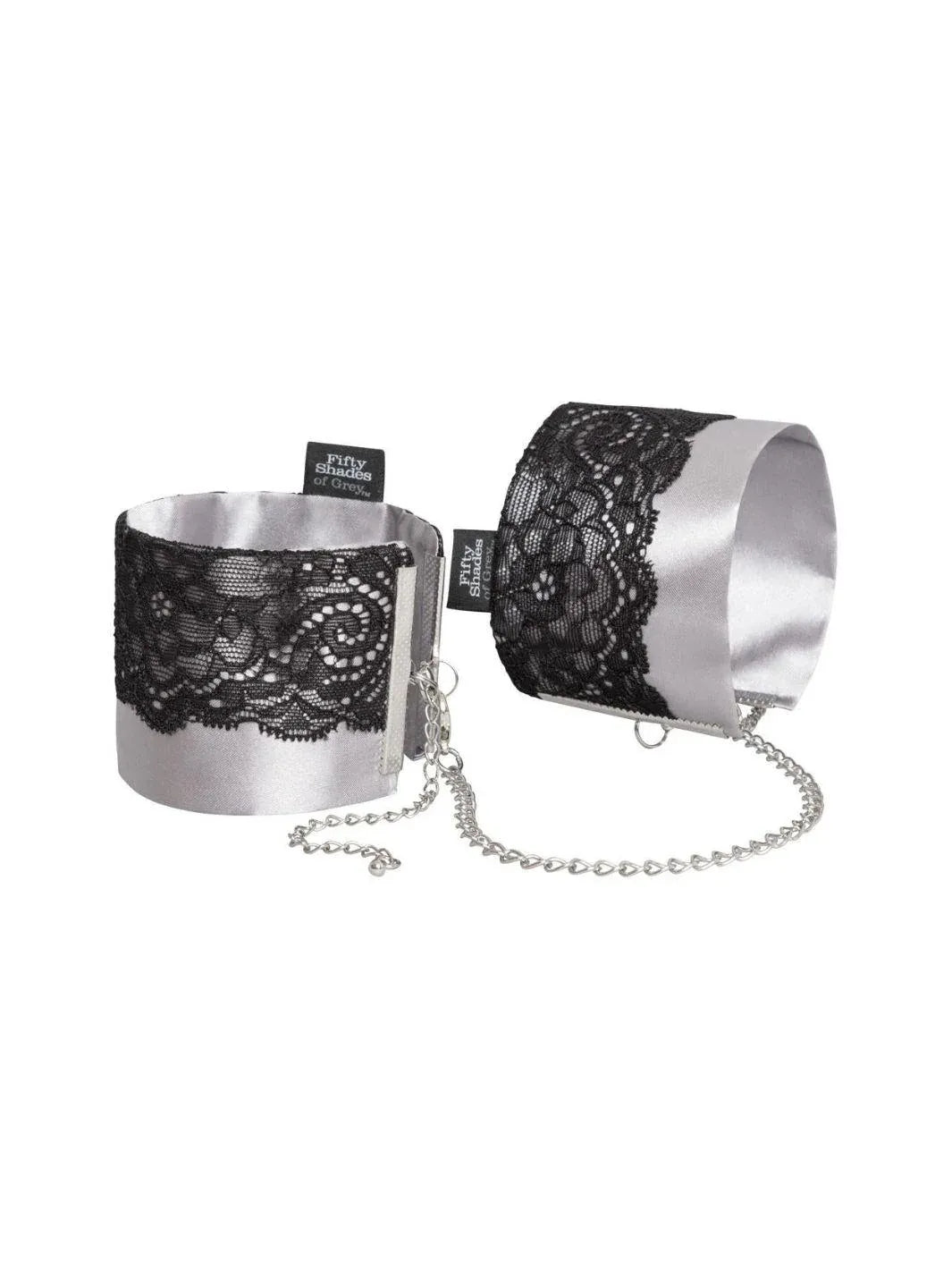 Fifty Shades Of Grey Play Satijnen Handboeien - Zilver | Handboeien - Fifty Shades of Grey | SIN&LACE