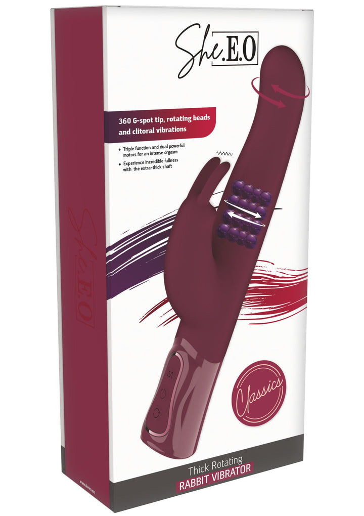 She.E.O Roterende Dikke Rabbit Vibrator Paars - productfoto 2 | SIN&LACE