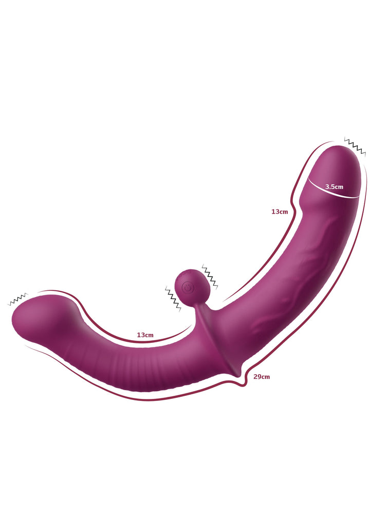 She.E.O Dubbelzijdige G-spot Koppelvibrator Paars - productfoto 6 | SIN&LACE