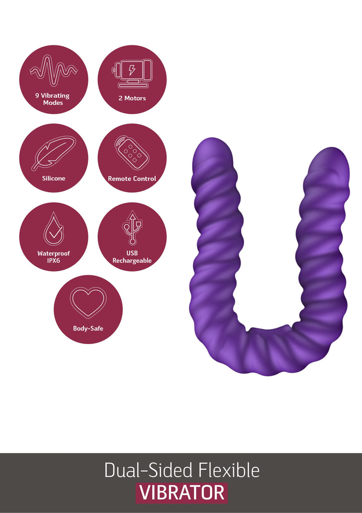 She.E.O Dubbelzijdige Flexibele Vibrator Paars - productfoto 8 | SIN&LACE
