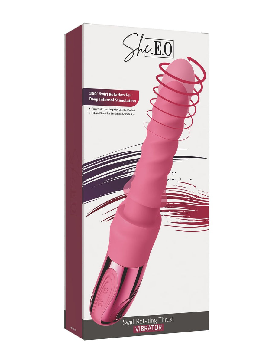 She.E.O Swirl Ribbed Massaging Vibrator