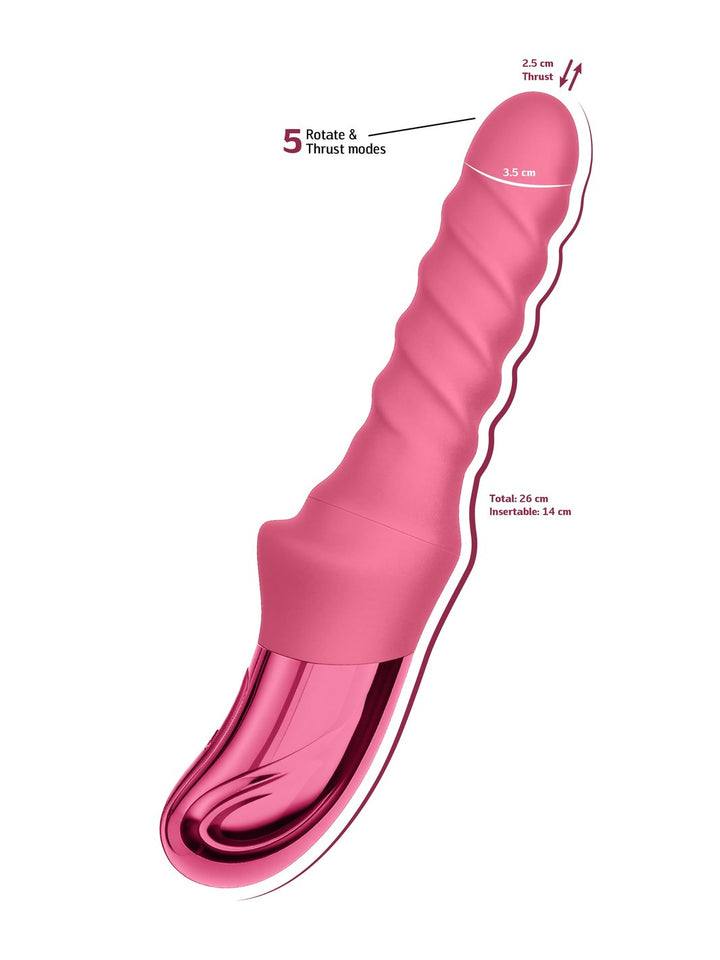 She.E.O Swirl Ribbed Massaging Vibrator
