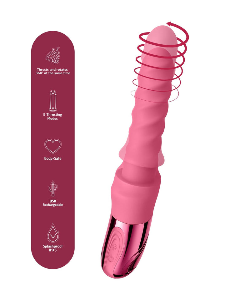 She.E.O Swirl Ribbed Massaging Vibrator