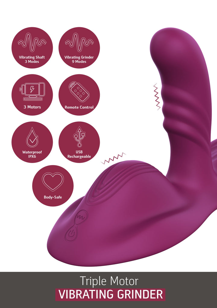She.E.O Triple Motor Zadelvibrator Paars - productfoto 7 | SIN&LACE