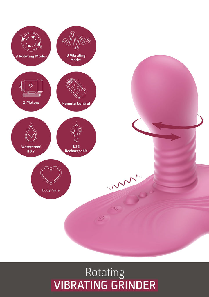 She.E.O Roterende Zadelvibrator Roze - productfoto 7 | SIN&LACE