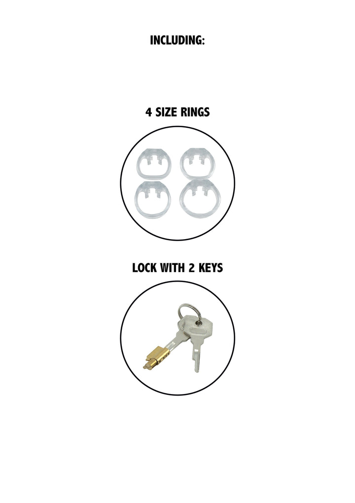 Clear Control Cock Cage X-Short