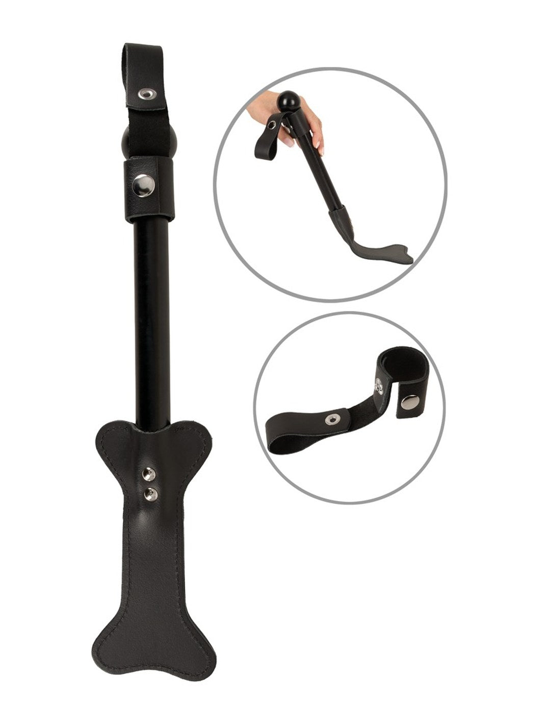 Leather Paddle Dog Bone