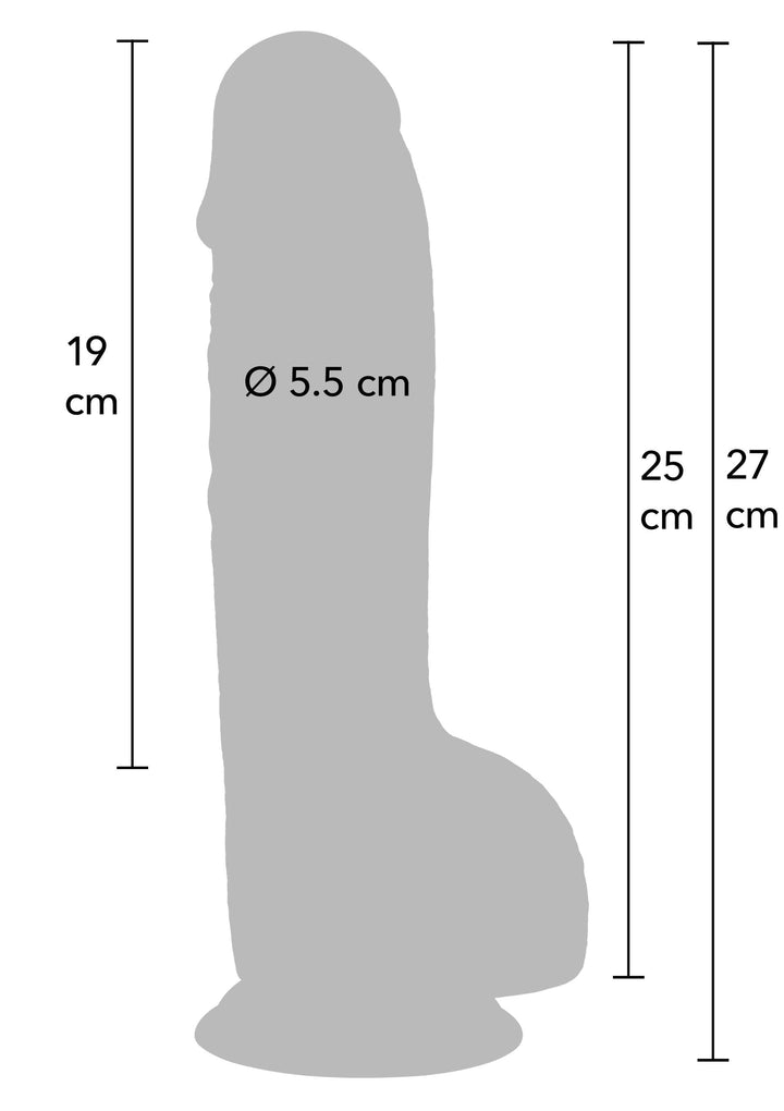 Realistic Dildo PVC 25 cm - Huidskleur - afbeelding 2