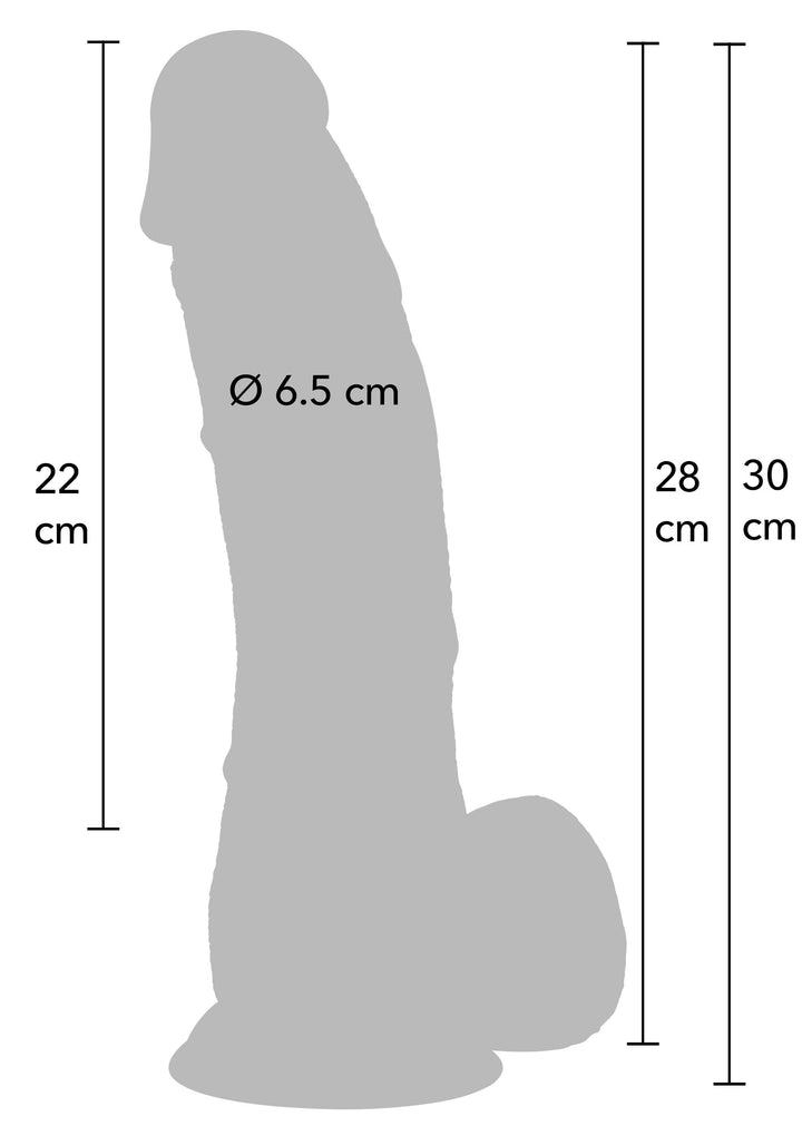 Realistic Dildo PVC 28 cm - Huidskleur - afbeelding 2