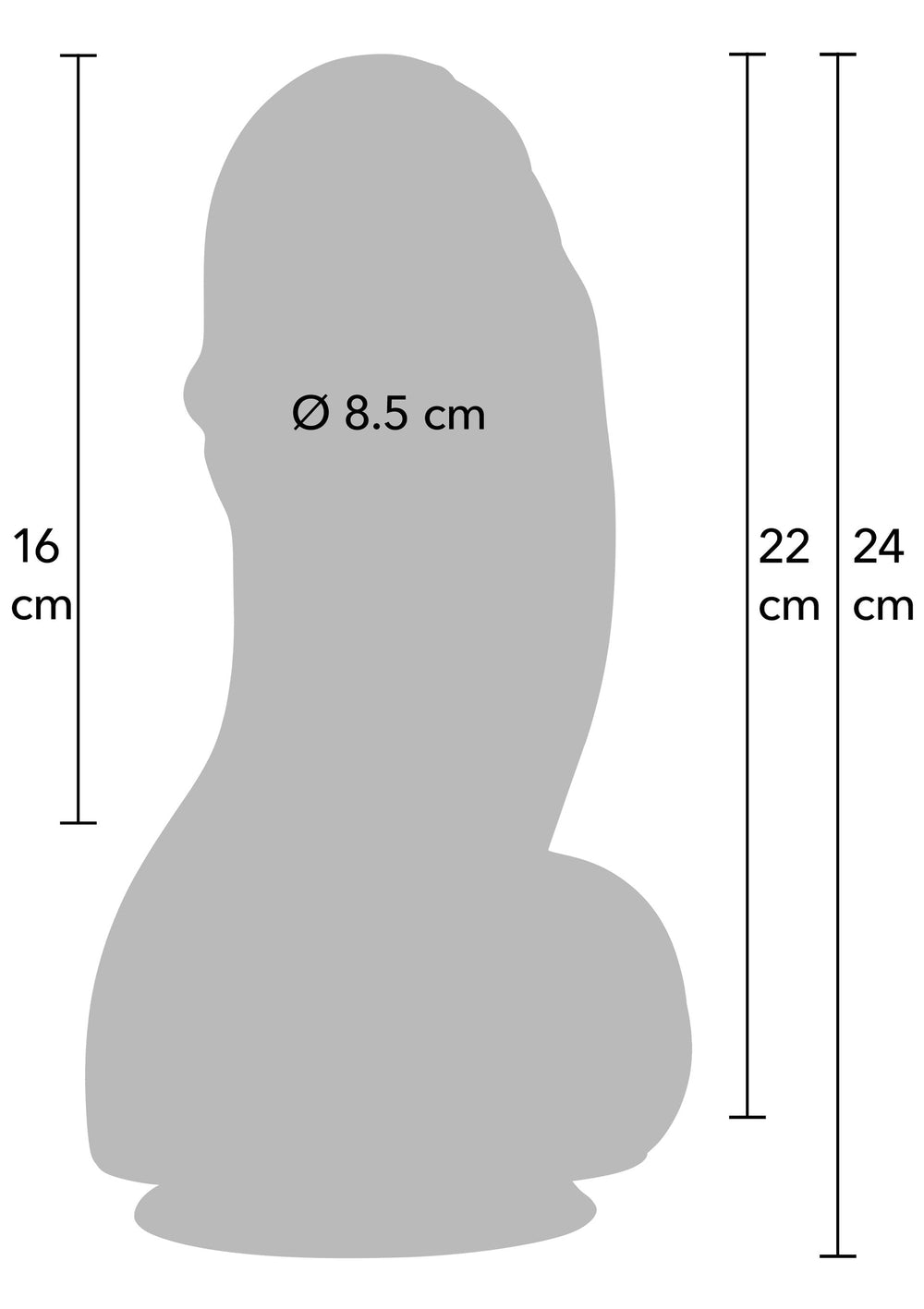 Fat Boys Dildo PVC 22 cm - Zwart - afbeelding 2