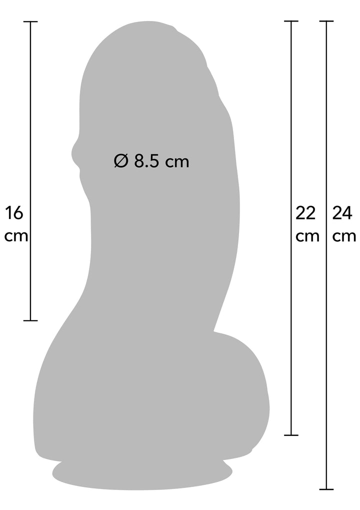 Fat Boys Dildo PVC 22 cm - Zwart - afbeelding 2