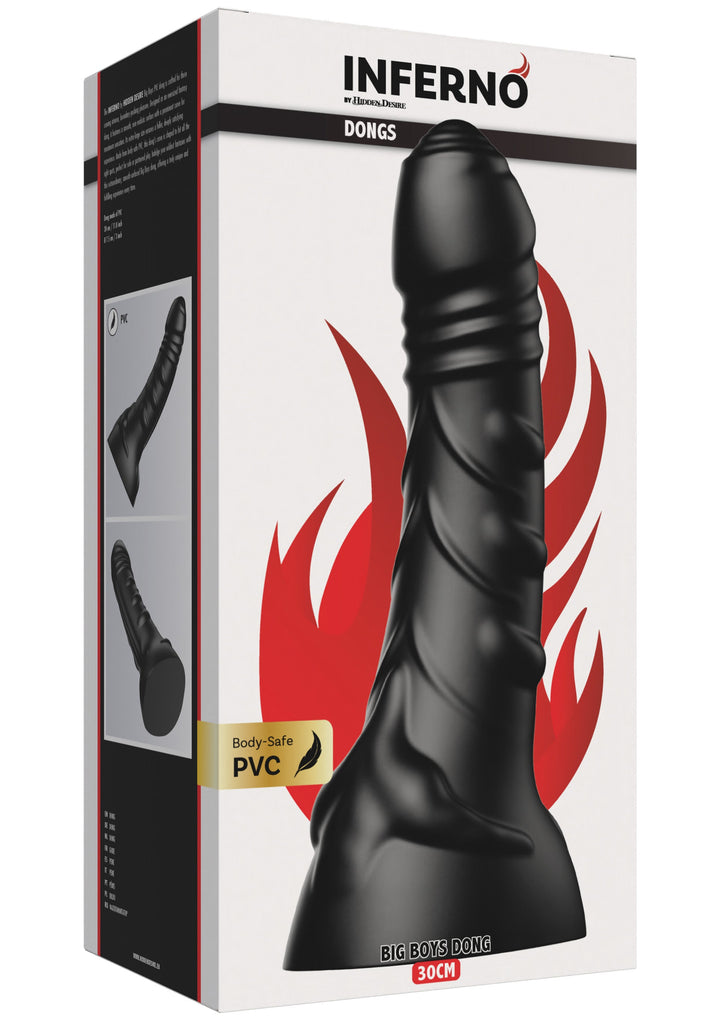 Hidden Desire Inferno Big Boys PVC Dildo Zwart - productfoto 10 | SIN&LACE