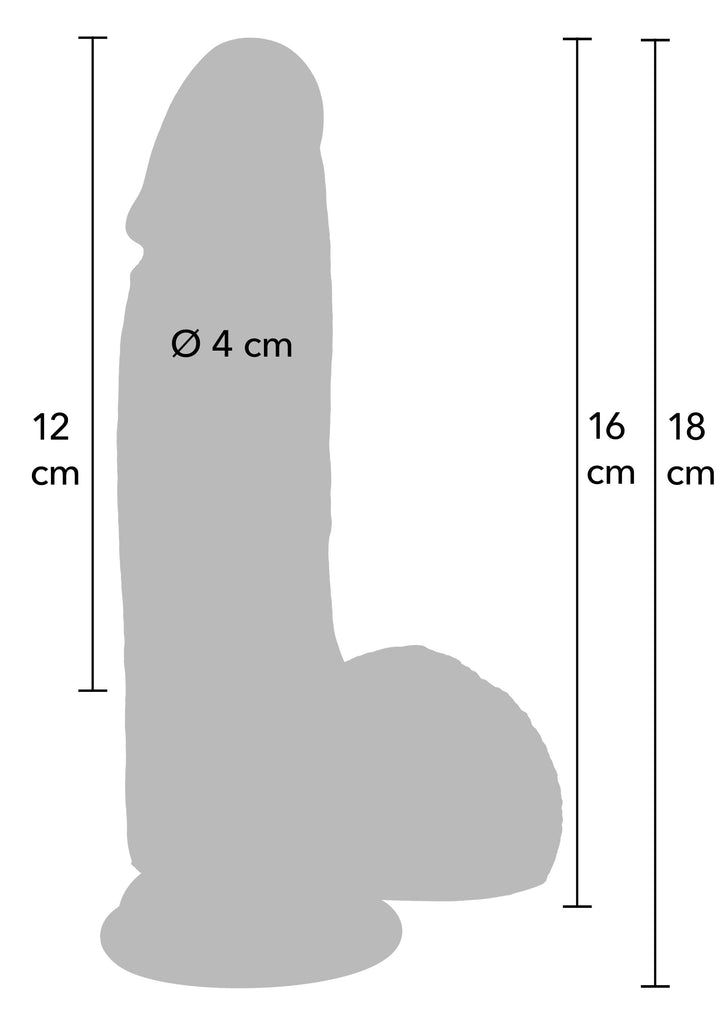 Realistic Dildo Liquid Silicone 16 cm - Huidskleur - afbeelding 2
