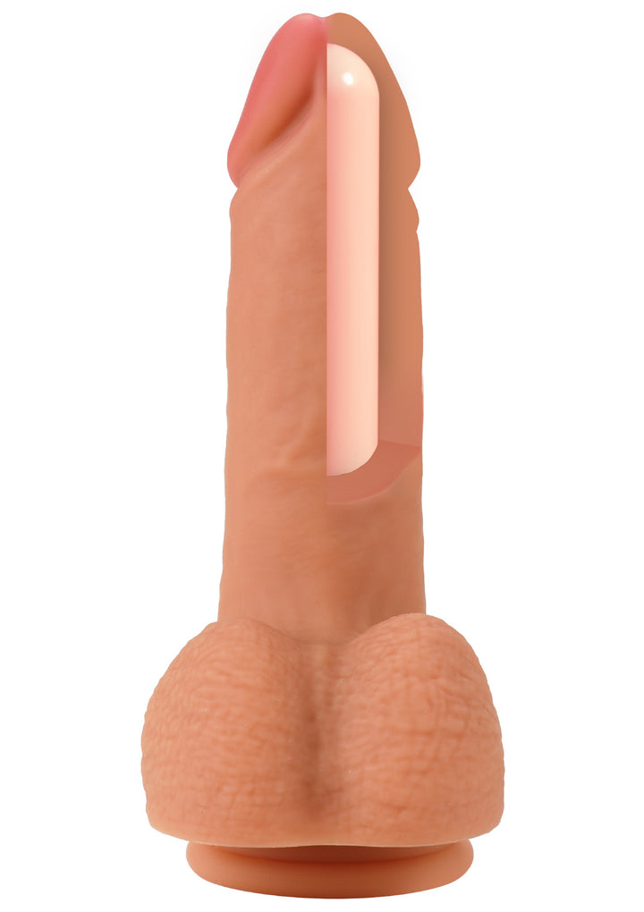 Realistic Dildo Liquid Silicone 16 cm - Huidskleur - afbeelding 4