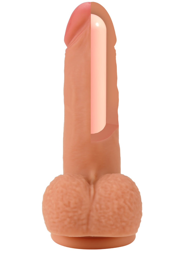 Realistic Dildo Liquid Silicone 18 cm - Huidskleur - afbeelding 4