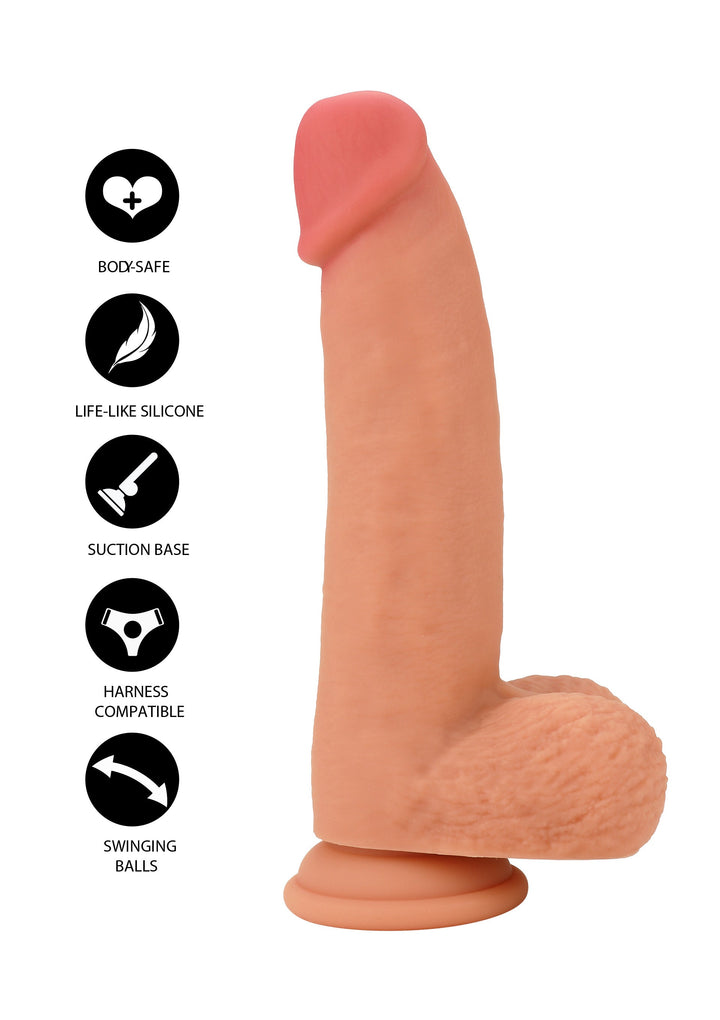 Realistic Dildo Liquid Silicone 19 cm - Huidskleur - afbeelding 11