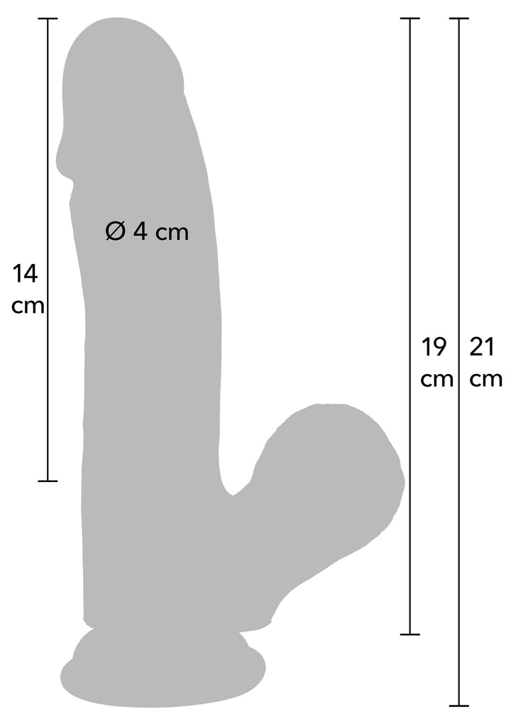 Realistic Dildo Liquid Silicone 19 cm - Huidskleur - afbeelding 2