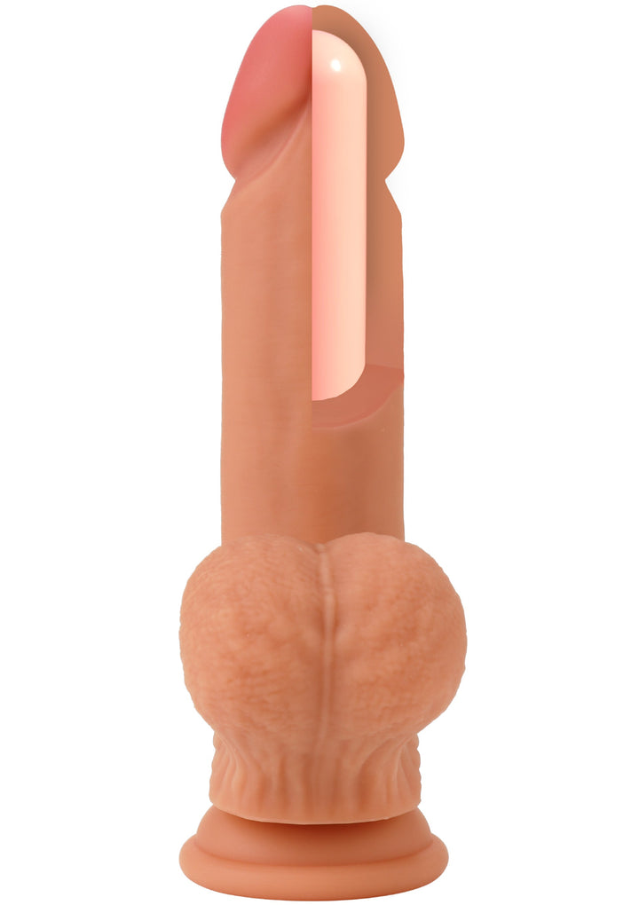 Realistic Dildo Liquid Silicone 20 cm - Huidskleur - afbeelding 4