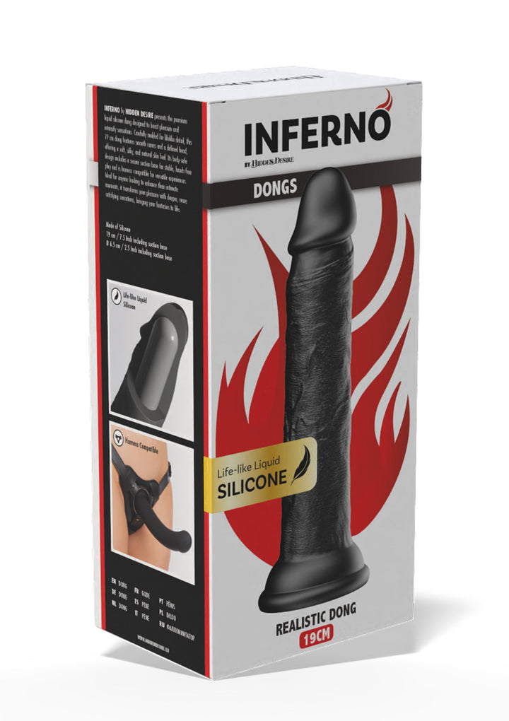 Realistic Dong Liquid Silicone 19 cm - Zwart - afbeelding 3