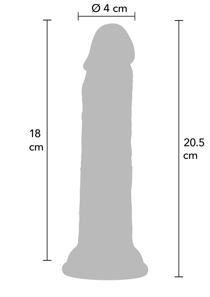 Realistic Dong Liquid Silicone 20.5 cm - Huidskleur - afbeelding 14