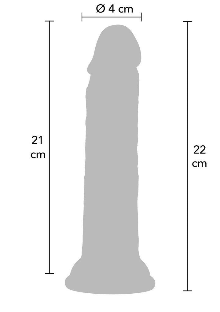 Realistic Dong Liquid Silicone 23 cm - Zwart - afbeelding 2