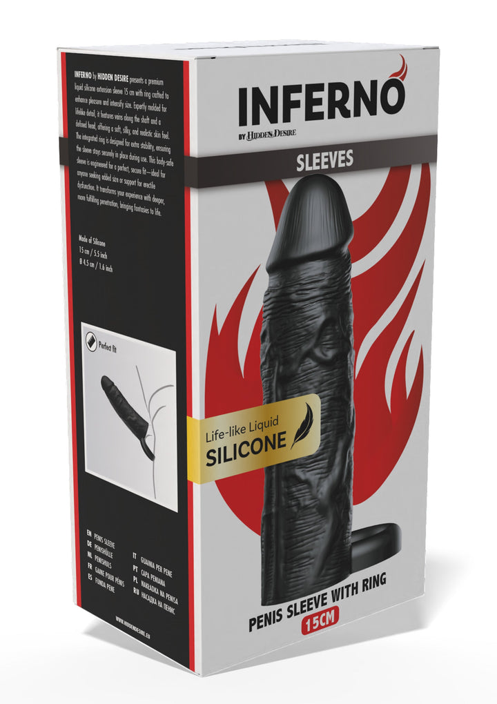 Penis Sleeve Liquid Silicone Ring 15 cm
