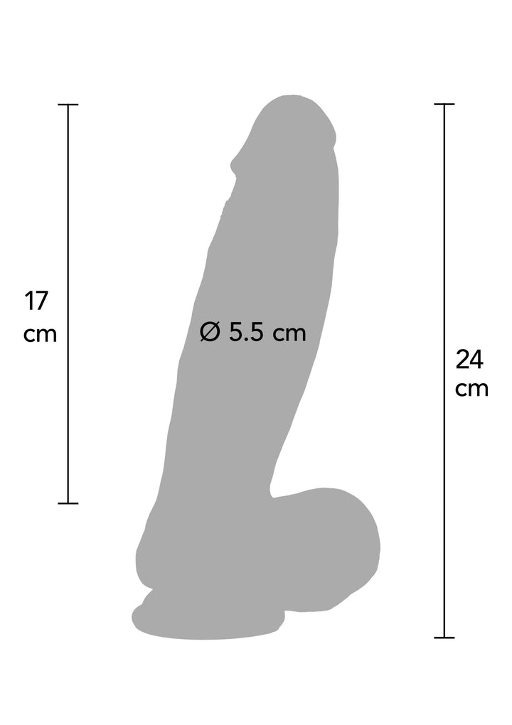 Ultra Realistic Dildo Silicone 22 cm - Huidskleur - afbeelding 2