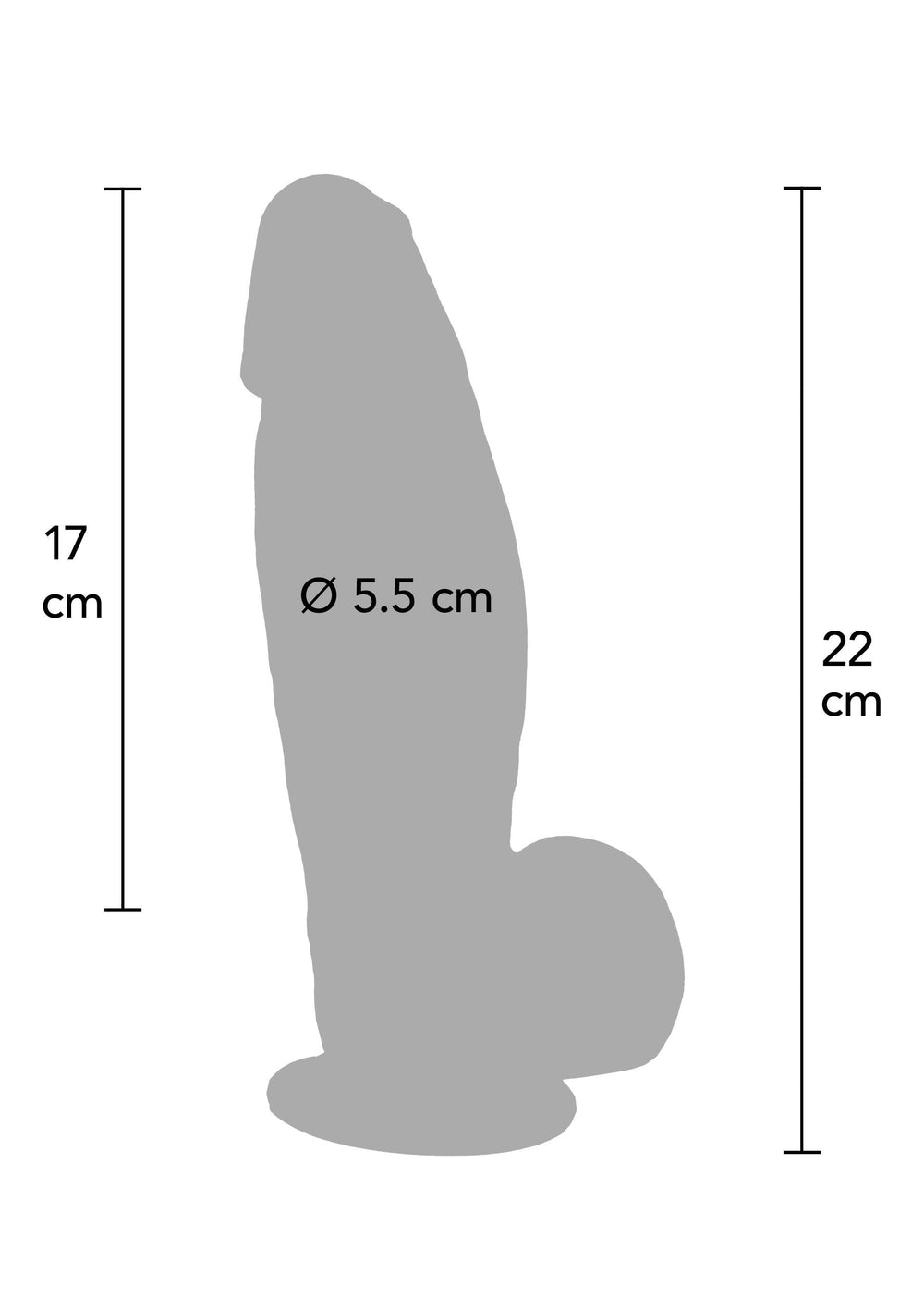 Ultra Realistic Dildo Silicone 22 cm - Huidskleur - afbeelding 2