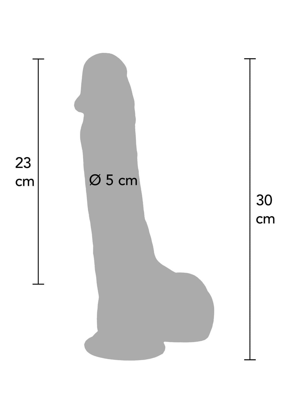 Ultra Realistic Dildo Silicone 28 cm - Huidskleur - afbeelding 2