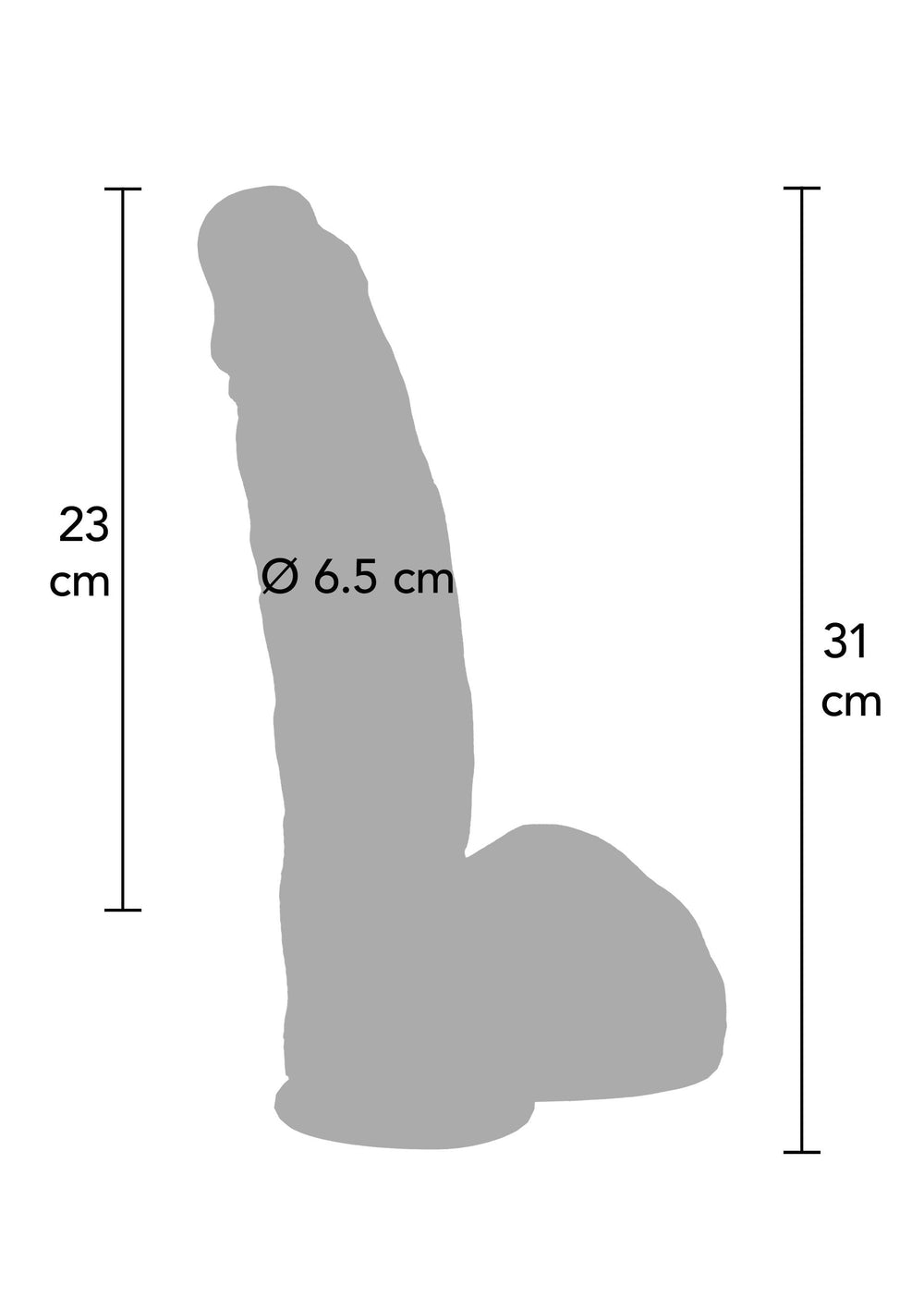 Ultra Realistic Dildo Silicone 29 cm - Huidskleur - afbeelding 2